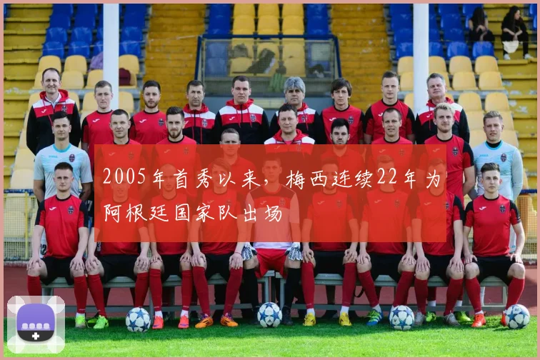2005年首秀以来，梅西连续22年为阿根廷国家队出场